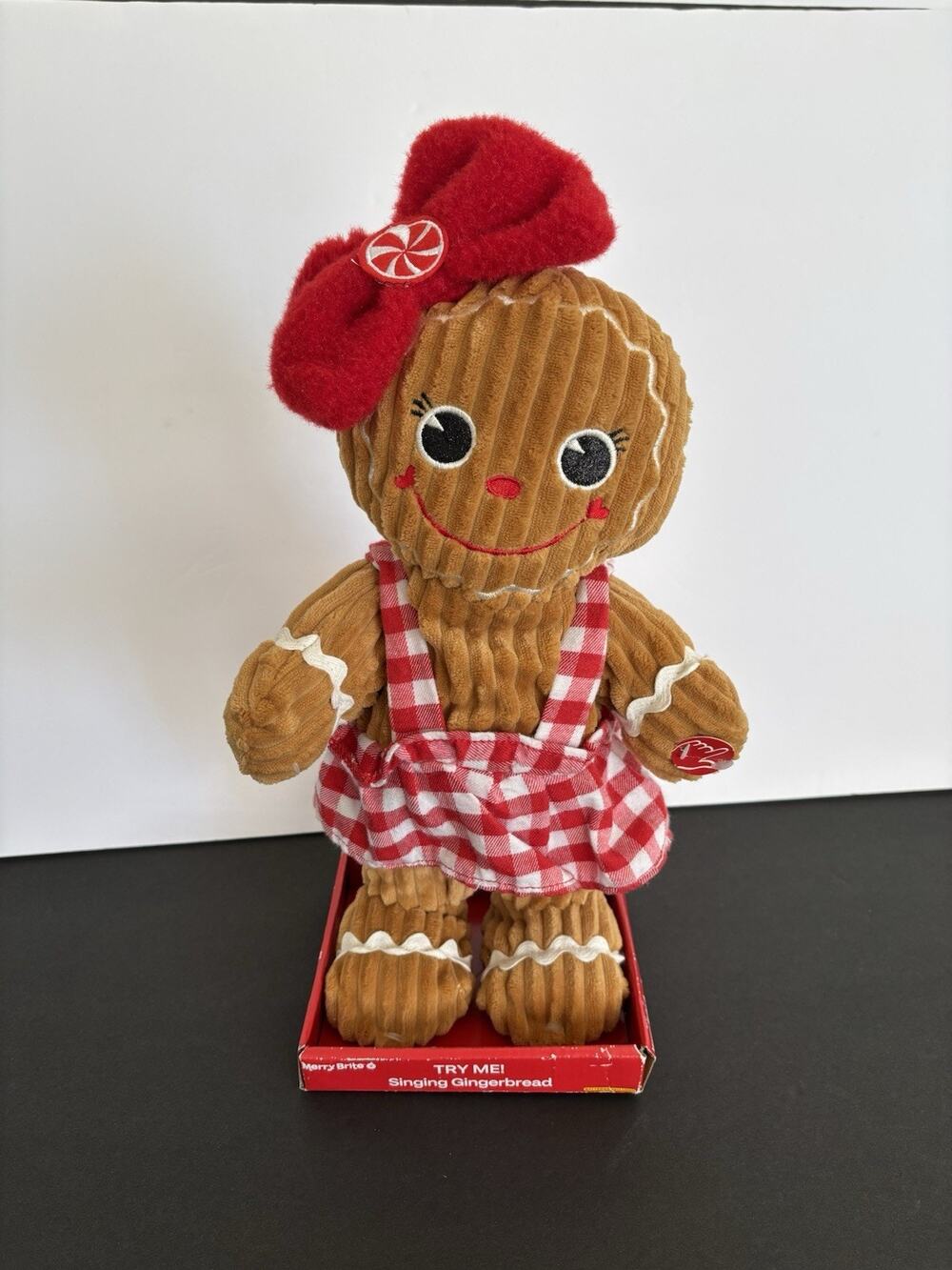 Gingerbread Girl Plush Animated Dan Dee Christmas Musical Singing Dancing